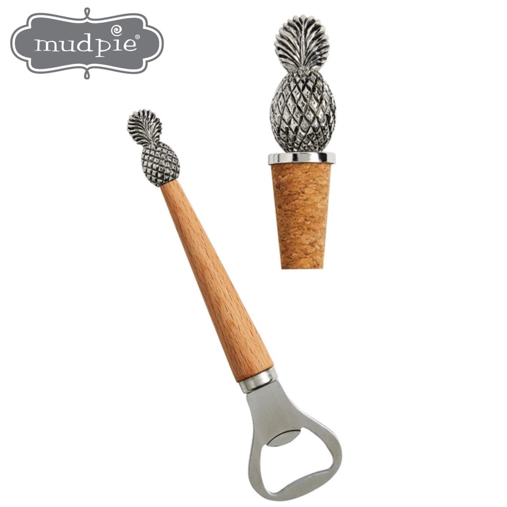Mud Pie Pineapple Opener and Cork Set